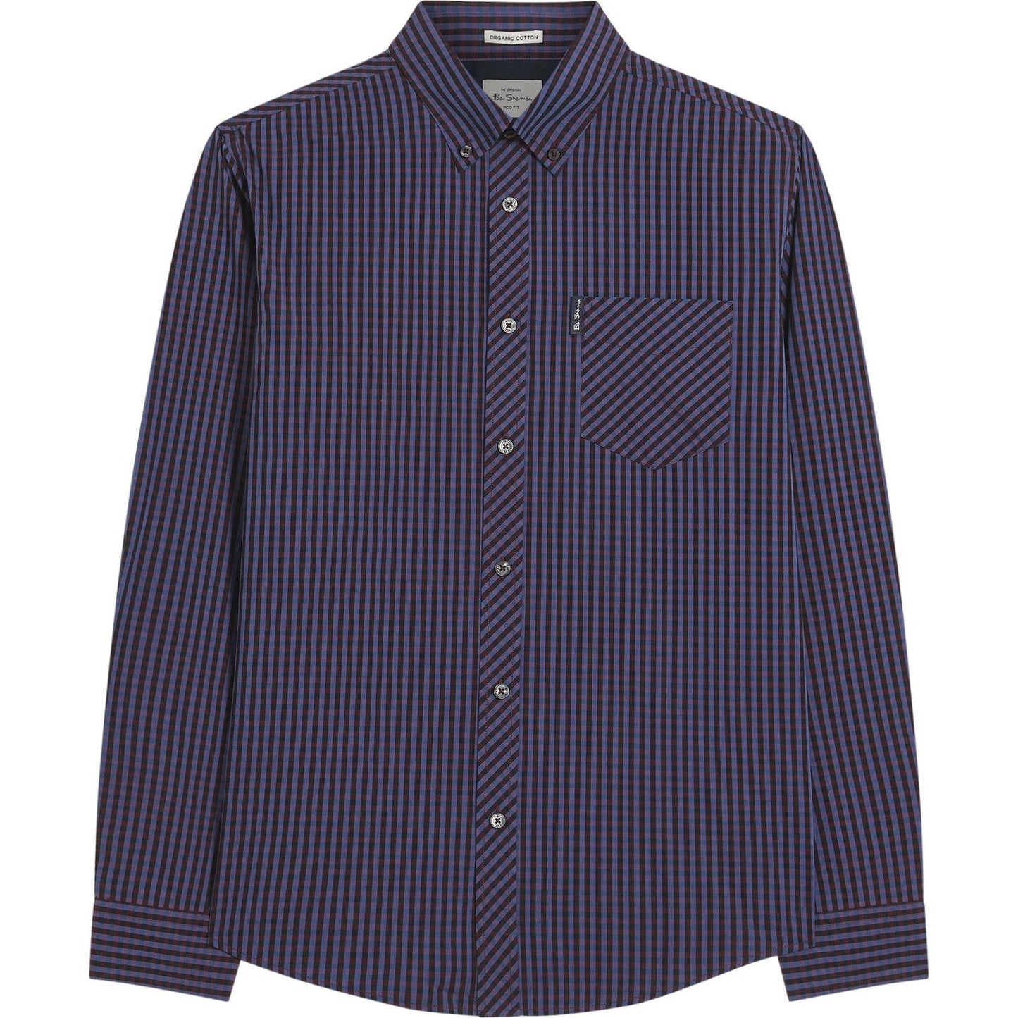 Ben Sherman Mens Signature Gingham Long Sleeve Shirt