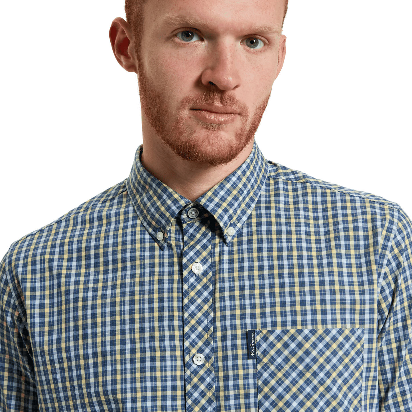 Ben Sherman Mens Signature House Check Big & Tall Short Sleeve Shirt