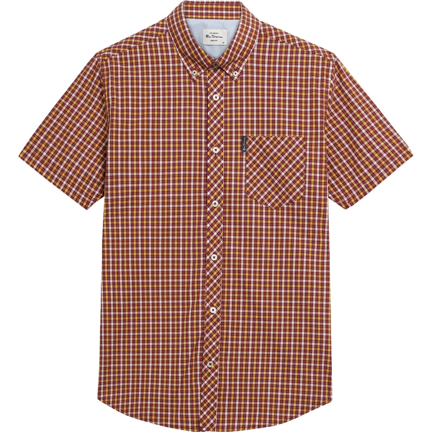 Ben Sherman Mens Signature House Check Short Sleeve Shirt