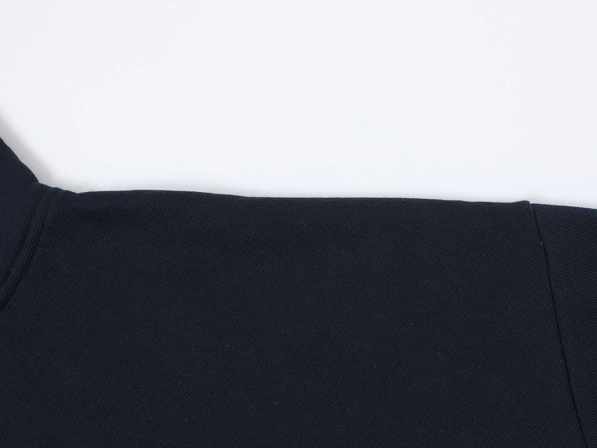 520 GSM BOXY CROPPED FIT 'NAVY BLUE' HOODIE