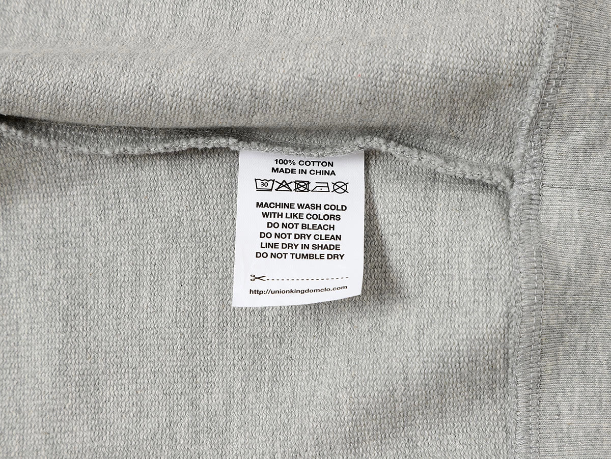 360 GSM 100% COTTON BOXY CROPPED FIT QUARTER-ZIP 'FLOWER GRAY'SWEATSHIRT