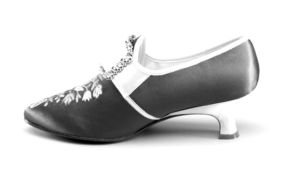 Primrose 18th Century Shoes (Green/Ivory)