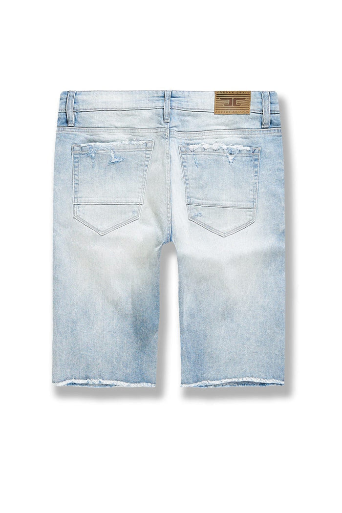 Jordan Craig OG Arlington denim shorts in sky blue, men's casual denim shorts with a relaxed fit and stylish design.