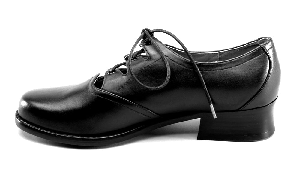 Ghillie Vintage Lace-Up Shoes (Black)