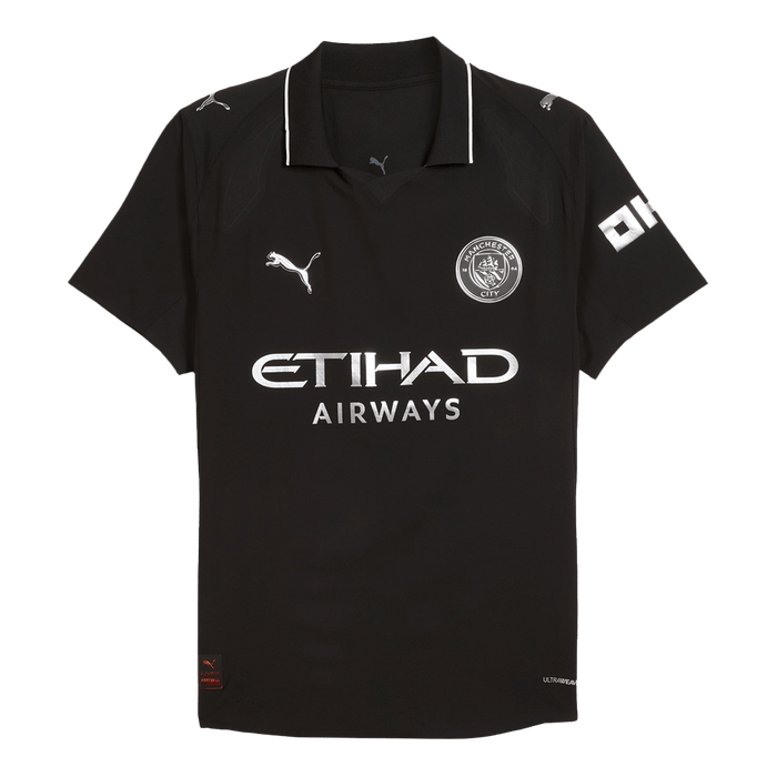 REIJNDERS #4 Manchester City Away Authentic Soccer Jersey 2025/26