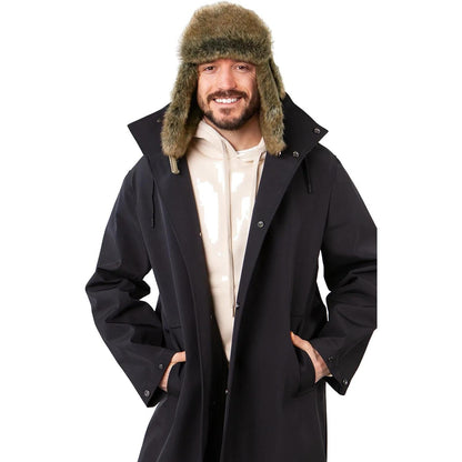 Barts Rib Cord Faux Fur Lining Strap Bomber Hat