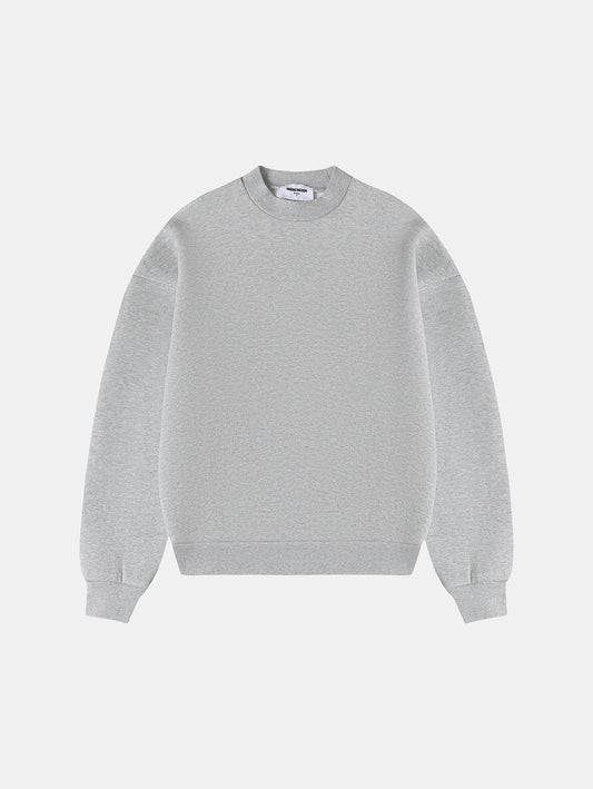 630 GSM BOXY CROPPED FIT 'FLOWER GRAY' CREWNECK