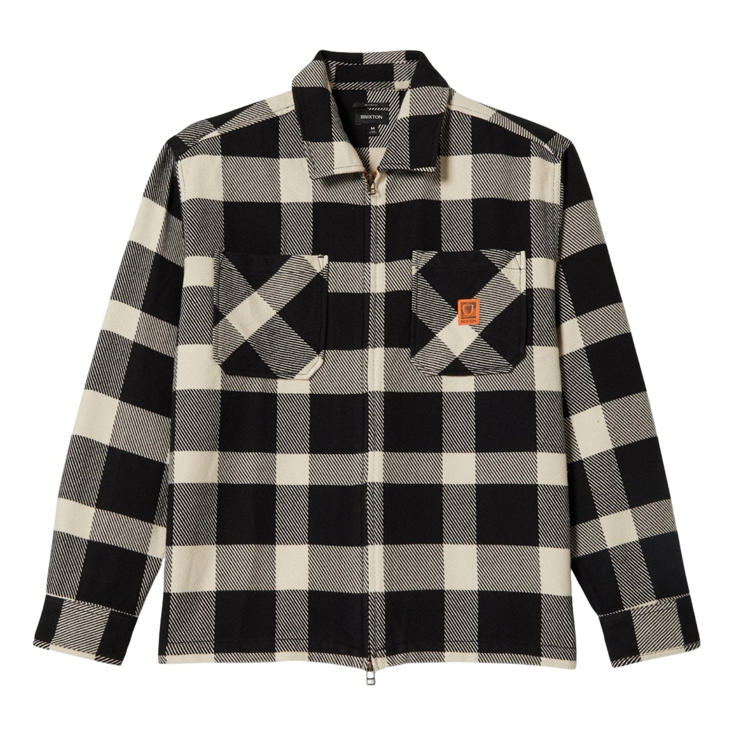 Brixton Mens Union Full Zip Flannel Bomber Jacket