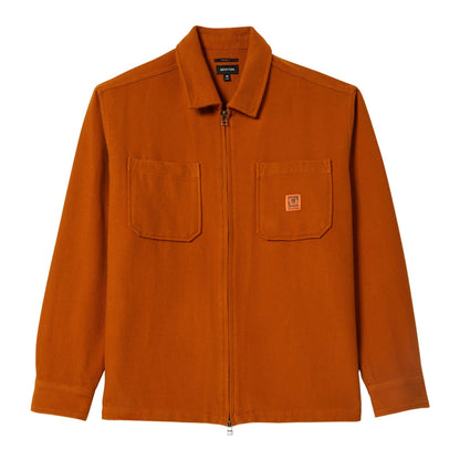Brixton Mens Union Full Zip Flannel Bomber Jacket