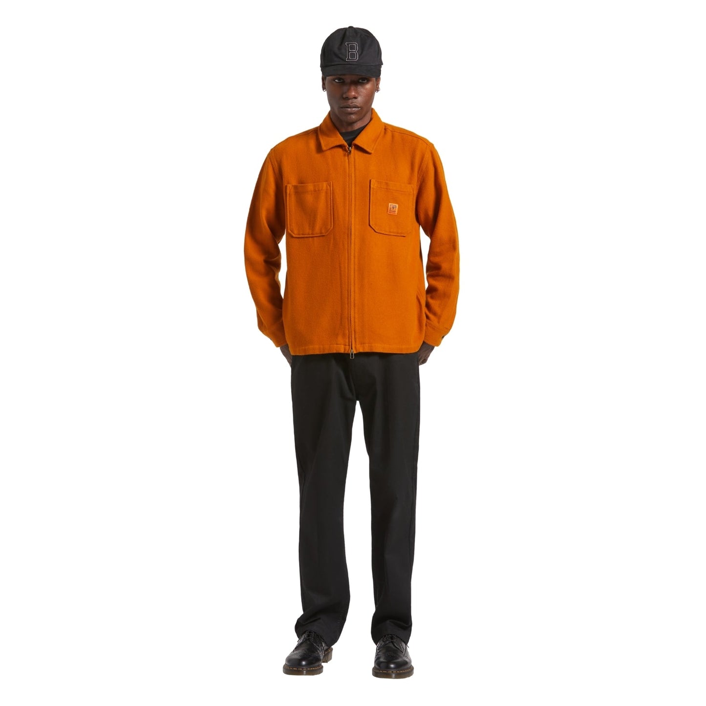 Brixton Mens Union Full Zip Flannel Bomber Jacket