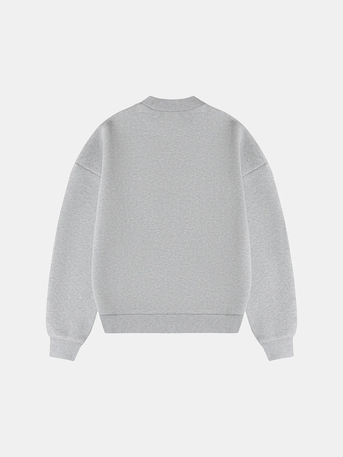 630 GSM BOXY CROPPED FIT 'FLOWER GRAY' CREWNECK
