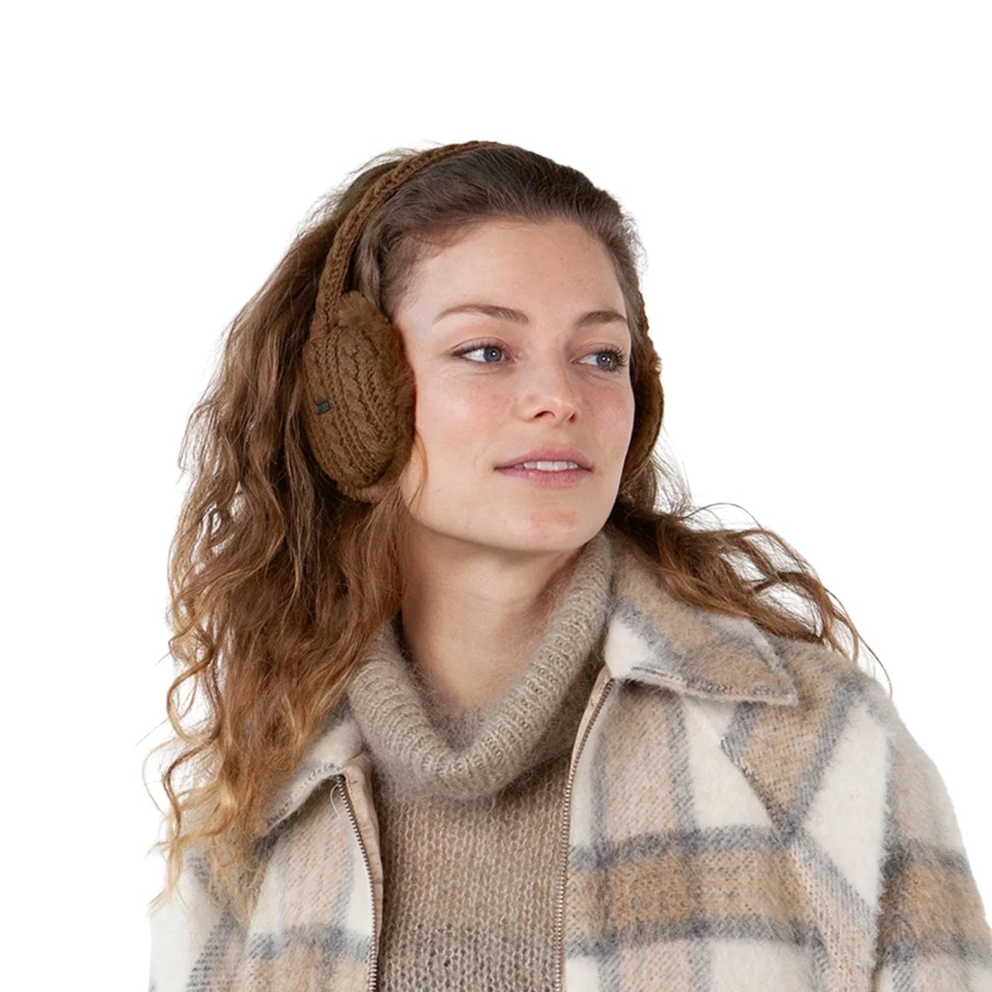 Barts Womens Monique Faux Fur Cable Knit Ear Muffs Earwarmers