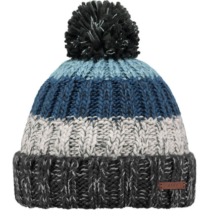 Barts Mens Wilhelm Cuffed Mixed Knit Knitted Bobble Hat