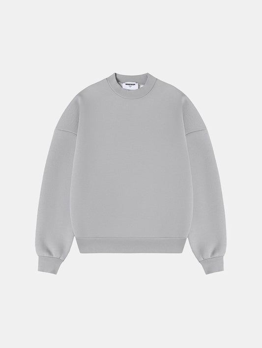 630 GSM BOXY CROPPED FIT 'ARCTIC GRAY' CREWNECK