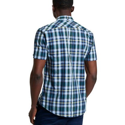 Ben Sherman Mens Irregular Check Big & Tall Short Sleeve Shirt