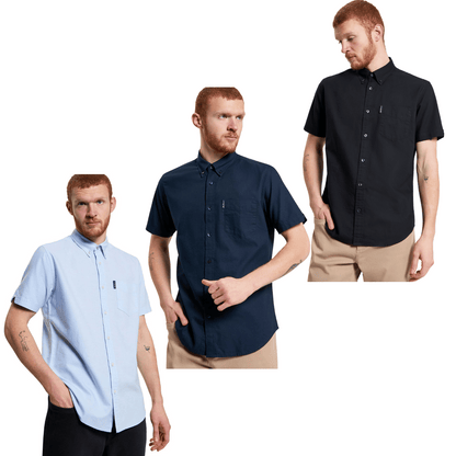 Ben Sherman Mens Signature Oxford Big & Tall Short Sleeve Shirt
