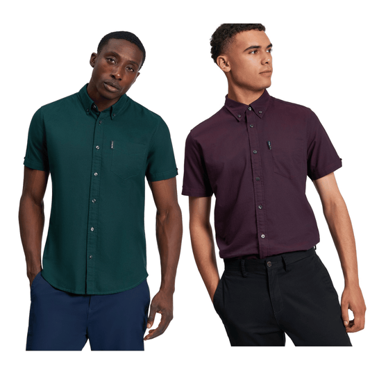 Ben Sherman Mens Signature Oxford Short Sleeve Shirt