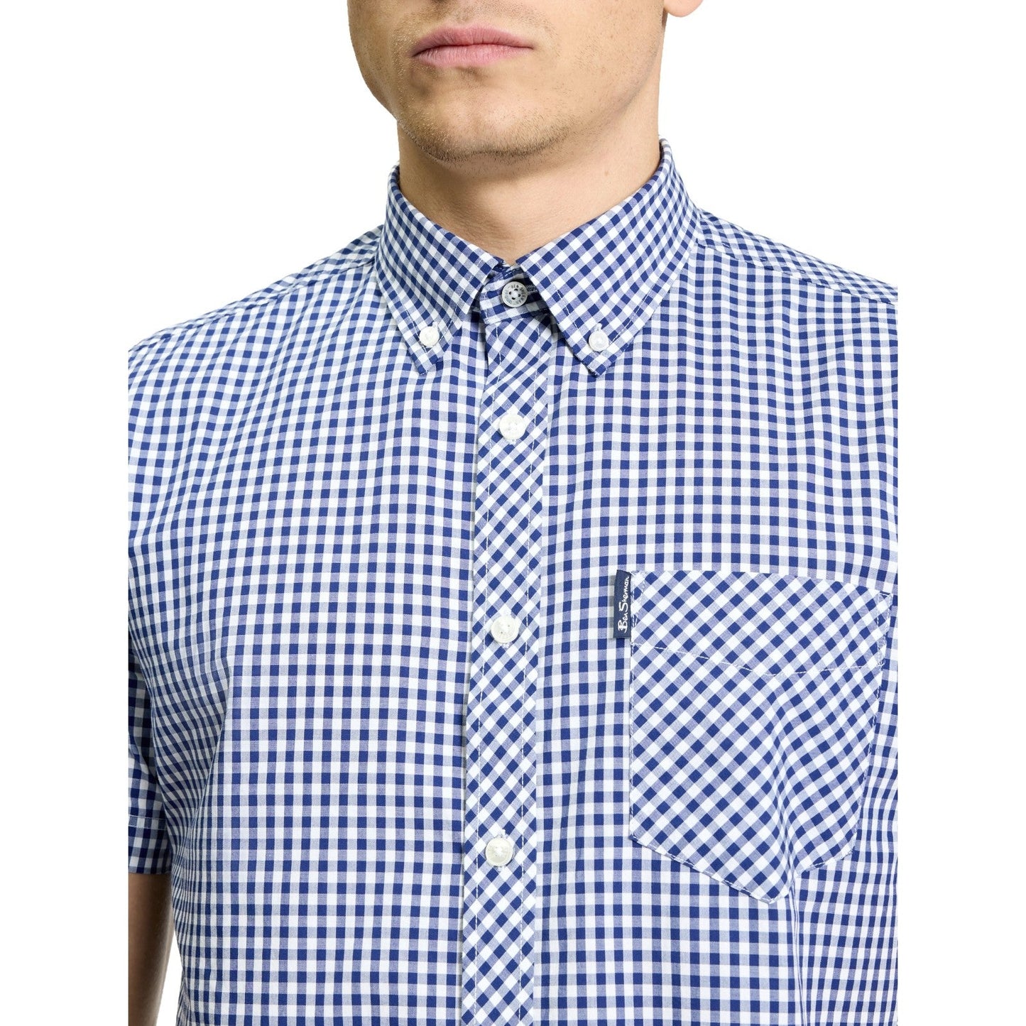 Ben Sherman Mens Signature Gingham Short Sleeve Shirt