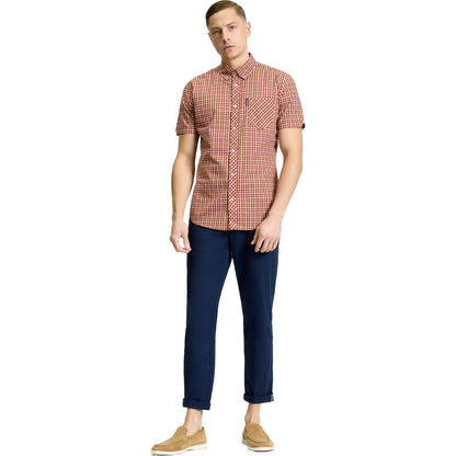 Ben Sherman Mens Signature House Check Short Sleeve Shirt