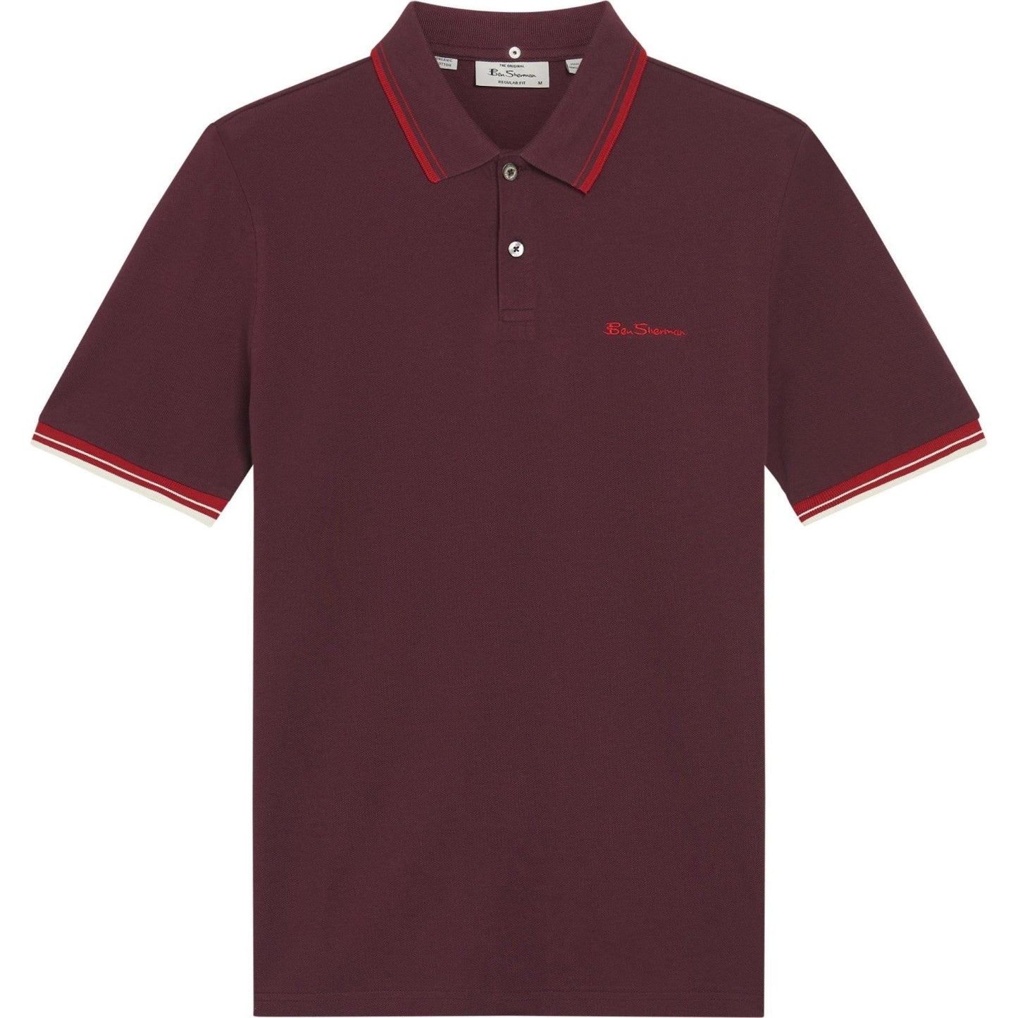 Ben Sherman Mens Signature Pique Short Sleeve Polo Shirt