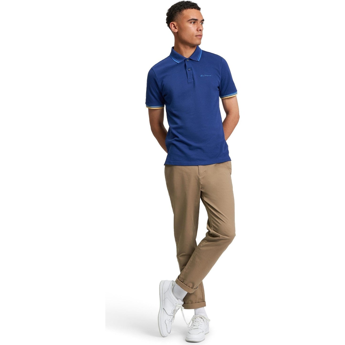 Ben Sherman Mens Signature Pique Short Sleeve Polo Shirt