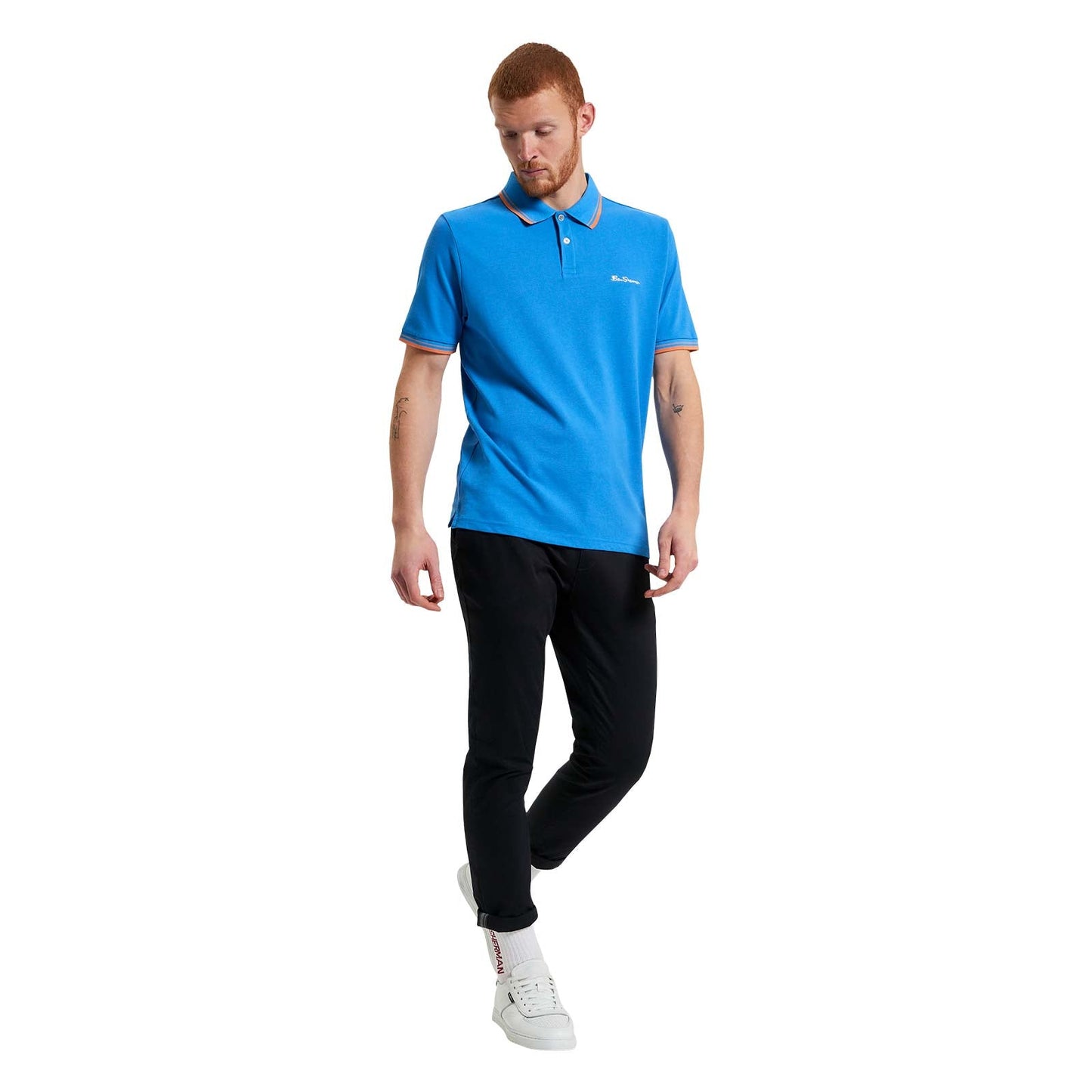 Ben Sherman Mens Signature Pique Big & Tall Short Sleeve Polo Shirt