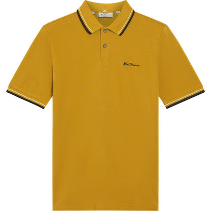 Ben Sherman Mens Signature Pique Short Sleeve Polo Shirt