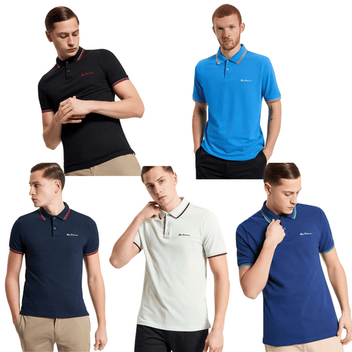 Ben Sherman Mens Signature Pique Big & Tall Short Sleeve Polo Shirt