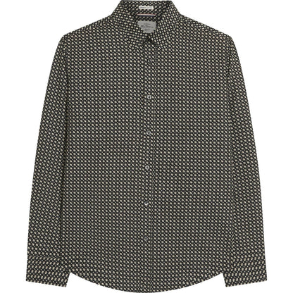 Ben Sherman Mens Mono Block Print Long Sleeve Shirt