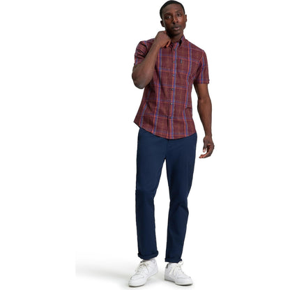 Ben Sherman Mens Linear Check Short Sleeve Shirt