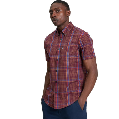Ben Sherman Mens Linear Check Short Sleeve Shirt