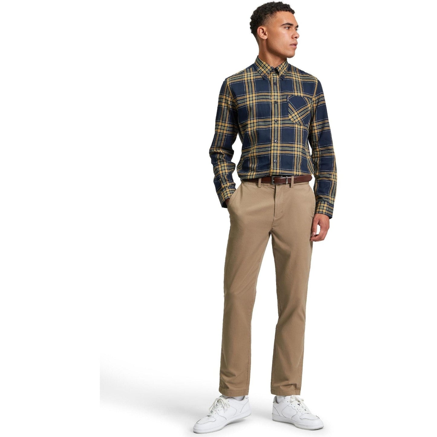 Ben Sherman Mens Grid Check Long Sleeve Shirt