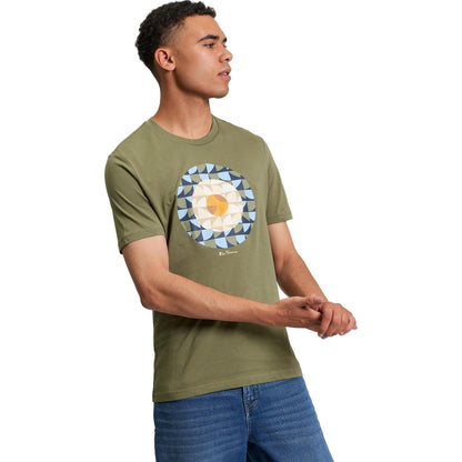 Ben Sherman Mens Geo Target Graphic Short Sleeve T-Shirt