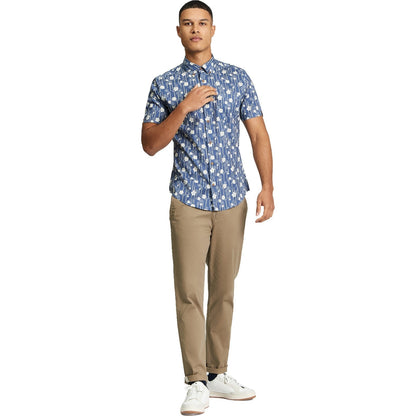 Ben Sherman Mens Floral Bamboo Print Short Sleeve Shirt