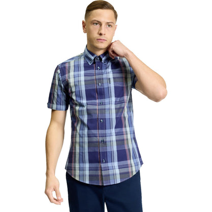 Ben Sherman Mens Block Check Short Sleeve Shirt