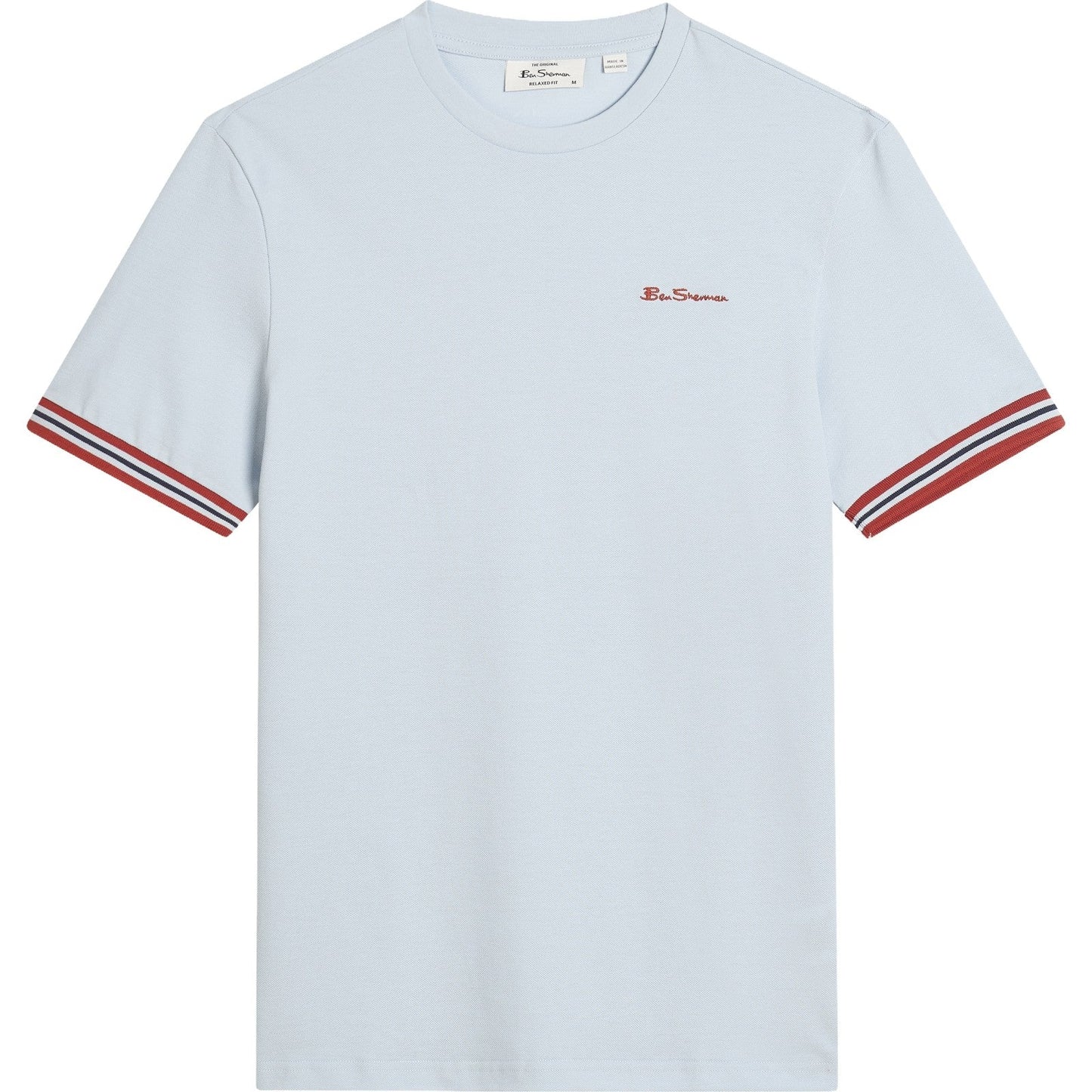 Ben Sherman Mens Pique Tipped Short Sleeve T-Shirt