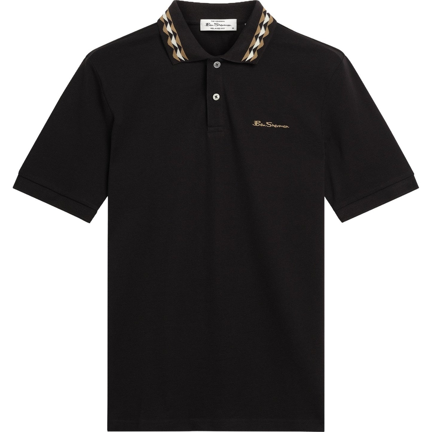 Ben Sherman Mens Collar Interest Big & Tall Short Sleeve Polo Shirt