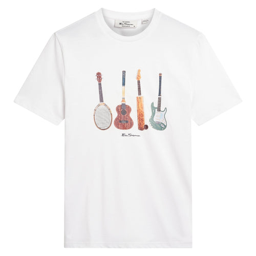 Ben Sherman Mens Jumble Guitars Big & Tall Short Sleeve T-Shirt