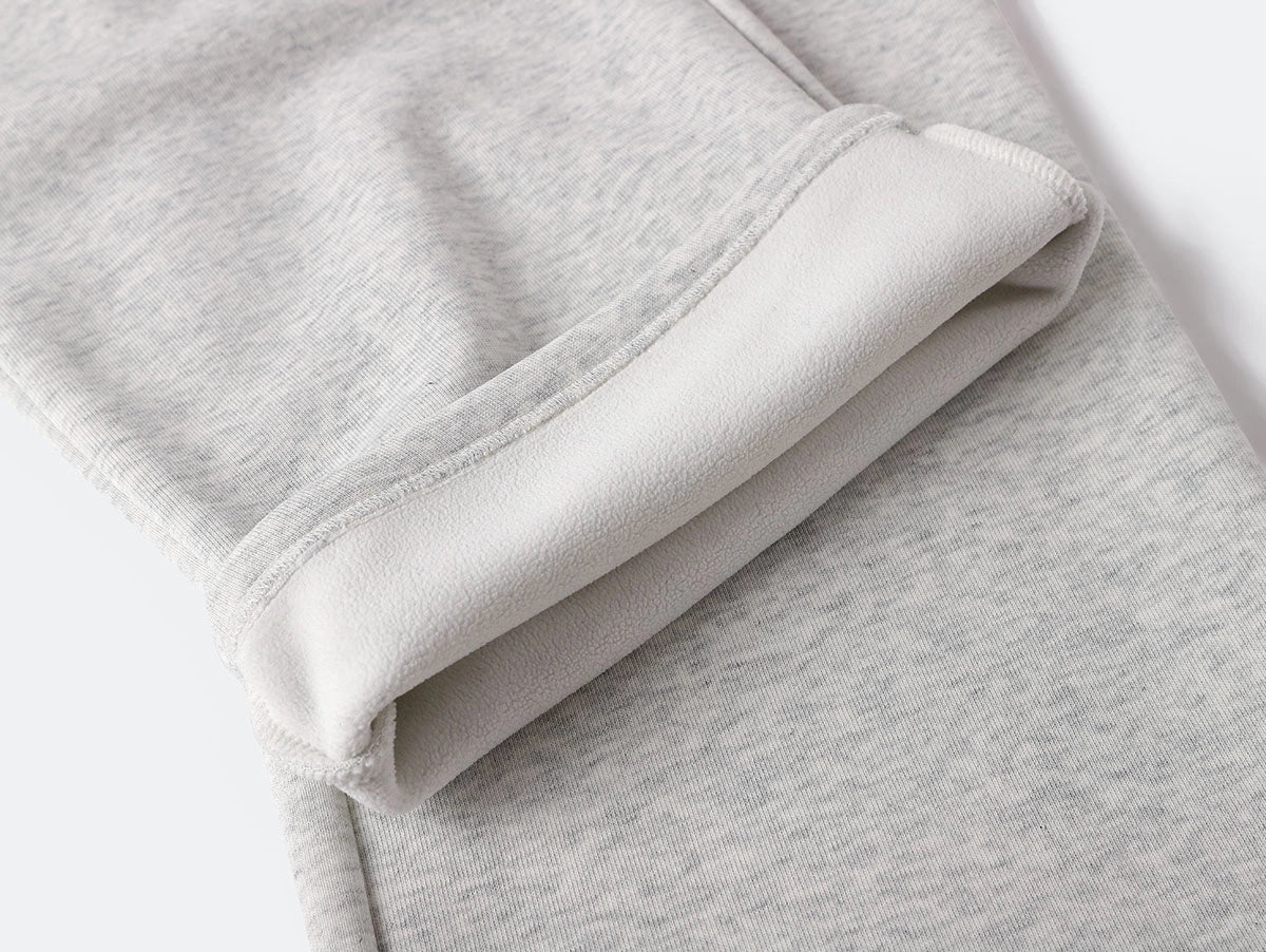 500 GSM LOOSE FIT WIDE LEG 'LIGHT FLOWER GRAY' SWEATPANTS