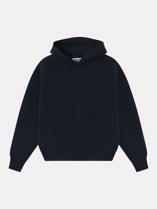 630 GSM BOXY CROPPED FIT 'NAVY BLUE' HOODIE