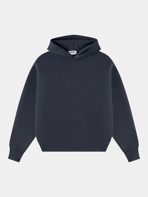 630 GSM BOXY CROPPED FIT 'STONE COAL' HOODIE