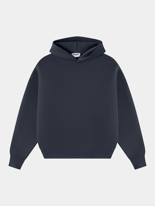 630 GSM BOXY CROPPED FIT 'STONE COAL' HOODIE