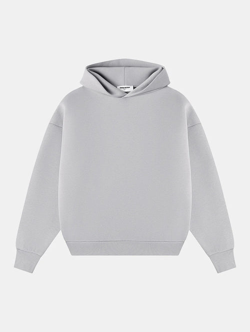 630 GSM BOXY CROPPED FIT 'ARCTIC GRAY' HOODIE