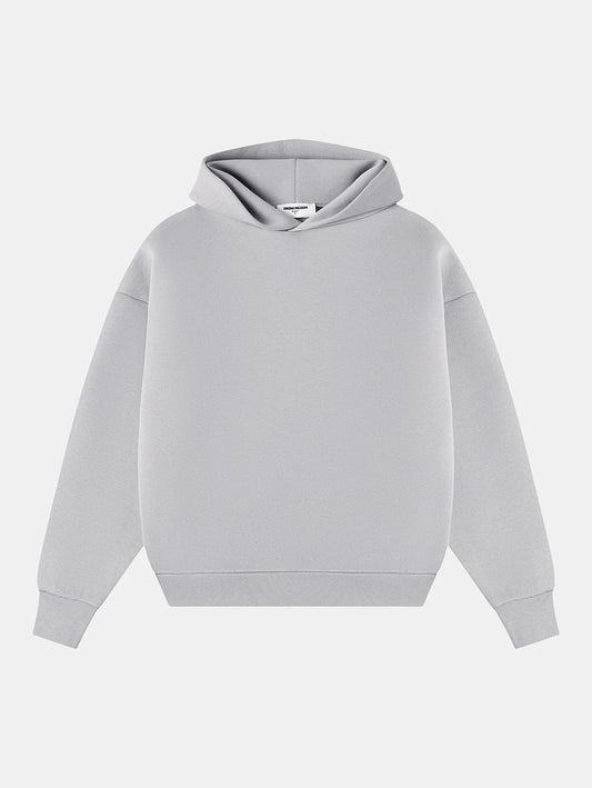 630 GSM BOXY CROPPED FIT 'ARCTIC GRAY' HOODIE