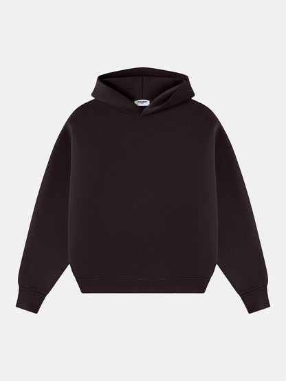 630 GSM BOXY CROPPED FIT 'COFFEE' HOODIE