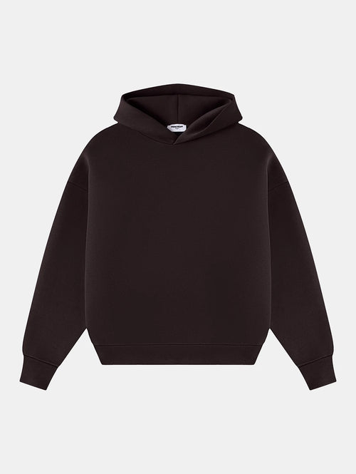 630 GSM BOXY CROPPED FIT 'COFFEE' HOODIE