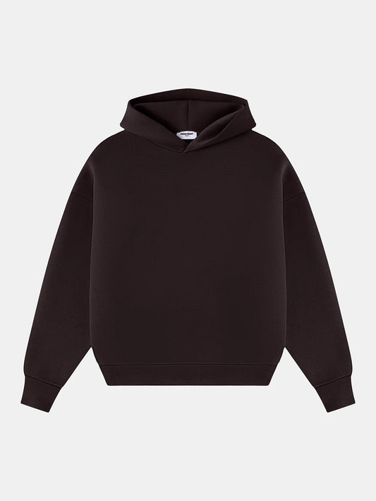 630 GSM BOXY CROPPED FIT 'COFFEE' HOODIE