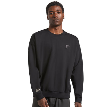 Brixton Mens Embroidered Heavyweight Oversized Crew Sweatshirt