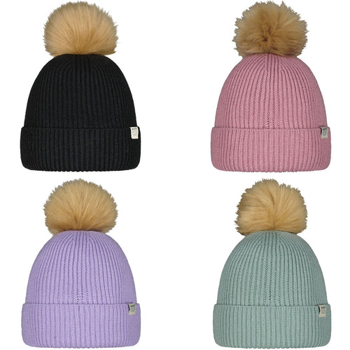 Barts Kids Wonderdome Chunky Knit Cuffed Bobble Hat