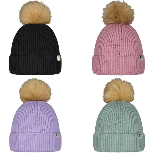 Barts Kids Wonderdome Chunky Knit Cuffed Bobble Hat